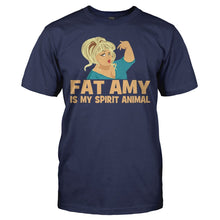 Load image into Gallery viewer, Fat Amy Is My Spirit Animal - T Shirt - FAT_AMY_IS_MY_SPIRIT_ANIMAL_-_men_-_navy