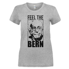 Load image into Gallery viewer, Feel The Bern - T Shirt - FEEL_THE_BERN_-_ladies_-_heathergrey