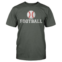 Load image into Gallery viewer, Football - Baseball - T Shirt - FOOTBALL_-_BASEBALL_-_Men_-_charcoal