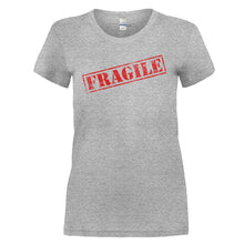 Load image into Gallery viewer, Fragile Stamp - T Shirt - FRAGILE_STAMP_-_ladies_-_heathergrey
