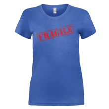 Load image into Gallery viewer, Fragile Stamp - T Shirt - FRAGILE_STAMP_-_ladies_-_royal