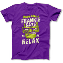 Load image into Gallery viewer, Frankie Says Relax - T Shirt - FRANKIE_SAYS_RELAX_-_mens_-_purple