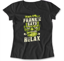 Load image into Gallery viewer, Frankie Says Relax - T Shirt - FRANKIE_SAYS_RELAX_-_womens_-_black