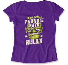 Load image into Gallery viewer, Frankie Says Relax - T Shirt - FRANKIE_SAYS_RELAX_-_womens_-_purple