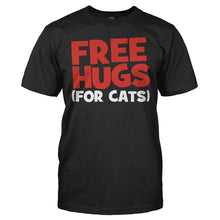 Load image into Gallery viewer, Free Hugs (For Cats) - T Shirt - FREE_HUGS_FOR_CATS_-_Men_-_black