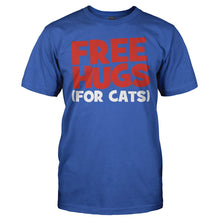 Load image into Gallery viewer, Free Hugs (For Cats) - T Shirt - FREE_HUGS_FOR_CATS_-_Men_-_royalblue