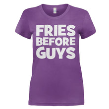 Load image into Gallery viewer, Fries Before Guys - T Shirt - FRIES_BEFORE_GUYS_-_Ladies_-_purple