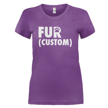 Load image into Gallery viewer, Fur (Custom) - Personalized - T Shirt - FUR_CUSTOM_-_PERSONALIZED_-_Ladies_-_Purple