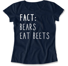 Load image into Gallery viewer, Fact: Bears Eat Beets - T Shirt - Fact_Bears_Eat_Beets_women_navy