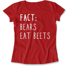 Load image into Gallery viewer, Fact: Bears Eat Beets - T Shirt - Fact_Bears_Eat_Beets_women_red