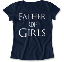 Load image into Gallery viewer, Father Of Girls - T Shirt - Father_Of_Girls_women_navy