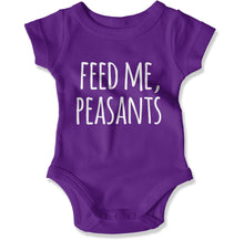 Load image into Gallery viewer, Feed Me, You Peasants - Baby Bodysuit - Feed_Me_You_Peasants_-_Baby_One-Piece_purple