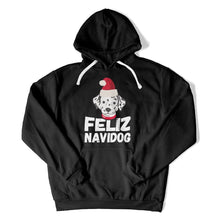 Load image into Gallery viewer, Felize Navidog - T Shirt - Felize_Navidog_hoodie_black