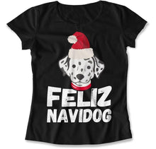 Load image into Gallery viewer, Felize Navidog - T Shirt - Felize_Navidog_women_blac