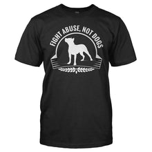 Load image into Gallery viewer, Fight Abuse, Not Dogs - T Shirt - Fight_Abuse_Not_Dogs_men_black