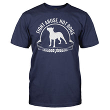 Load image into Gallery viewer, Fight Abuse, Not Dogs - T Shirt - Fight_Abuse_Not_Dogs_men_navy