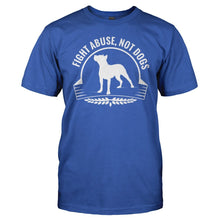 Load image into Gallery viewer, Fight Abuse, Not Dogs - T Shirt - Fight_Abuse_Not_Dogs_men_royal