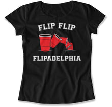 Load image into Gallery viewer, Flip Flip Flipadelphia - T Shirt - Flip_Flip_Flipadelphia_women_black