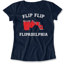 Load image into Gallery viewer, Flip Flip Flipadelphia - T Shirt - Flip_Flip_Flipadelphia_women_navy