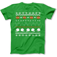 Load image into Gallery viewer, Football - Ugly Christmas Sweater - T Shirt - Football_-_Ugly_Christmas_Sweater_men_kelly
