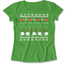 Load image into Gallery viewer, Football - Ugly Christmas Sweater - T Shirt - Football_-_Ugly_Christmas_Sweater_women_kelly