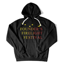 Load image into Gallery viewer, Founder's Firelight Festival - T Shirt - Founder_s_Firelight_Festival_hoodie_black