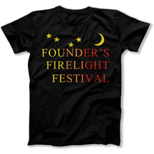 Load image into Gallery viewer, Founder's Firelight Festival - T Shirt - Founder_s_Firelight_Festival_men_black
