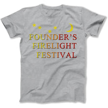 Load image into Gallery viewer, Founder's Firelight Festival - T Shirt - Founder_s_Firelight_Festival_men_heather