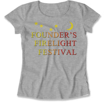 Load image into Gallery viewer, Founder's Firelight Festival - T Shirt - Founder_s_Firelight_Festival_women_heather