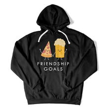Load image into Gallery viewer, Friendship Goals - Pizza and Beer - T Shirt - Friendship_Goals_-_Pizza_and_Beer_hoodie_black