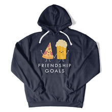 Load image into Gallery viewer, Friendship Goals - Pizza and Beer - T Shirt - Friendship_Goals_-_Pizza_and_Beer_hoodie_navy