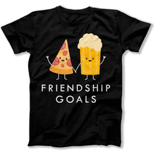 Load image into Gallery viewer, Friendship Goals - Pizza and Beer - T Shirt - Friendship_Goals_-_Pizza_and_Beer_men_black