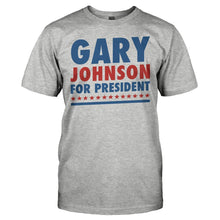 Load image into Gallery viewer, Gary Johnson For President - T Shirt - GARY_JOHNSON_FOR_PRESIDENT_-_men_-_heathergrey