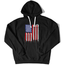 Load image into Gallery viewer, 4th of July Guitar Flag - T Shirt - GD-07 - GD-07---black-hoodie