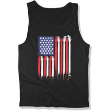 Load image into Gallery viewer, 4th of July Guitar Flag - T Shirt - GD-07 - GD-07---black-tank
