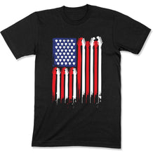 Load image into Gallery viewer, 4th of July Guitar Flag - T Shirt - GD-07 - GD-07---black-tee