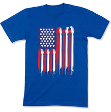 Load image into Gallery viewer, 4th of July Guitar Flag - T Shirt - GD-07 - GD-07---blue-tee