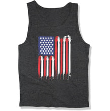Load image into Gallery viewer, 4th of July Guitar Flag - T Shirt - GD-07 - GD-07---charcoal--tank