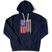 Load image into Gallery viewer, 4th of July Guitar Flag - T Shirt - GD-07 - GD-07---navy-hoodie