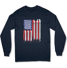 Load image into Gallery viewer, 4th of July Guitar Flag - T Shirt - GD-07 - GD-07---navy-navy