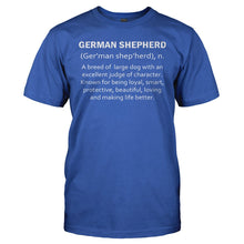 Load image into Gallery viewer, German Shepherd Definition - T Shirt - GERMAN_SHEPHERD_DEFINITION_-_Men_-_royalblue