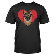 Load image into Gallery viewer, German Shepherd Love - T Shirt - GERMAN_SHEPHERD_LOVE_-_Men_-_black