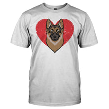 Load image into Gallery viewer, German Shepherd Love - T Shirt - GERMAN_SHEPHERD_LOVE_-_Men_-_white