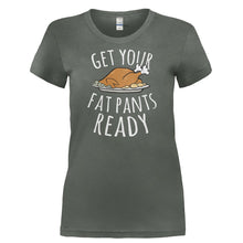 Load image into Gallery viewer, Get Your Fat Pants Ready - T Shirt - GET_YOUR_FAT_PANTS_READY-_Ladies_-_Charcoal