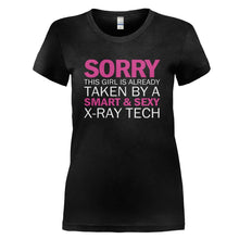 Load image into Gallery viewer, Girl Taken By X-Ray Tech - T Shirt - GIRL_TAKEN_BY_X-RAY_TECH_-_Ladies_-_black