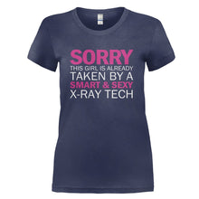 Load image into Gallery viewer, Girl Taken By X-Ray Tech - T Shirt - GIRL_TAKEN_BY_X-RAY_TECH_-_Ladies_-_navyblue
