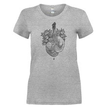 Load image into Gallery viewer, Gloves and Roses - T Shirt - GLOVES_AND_ROSES-_Ladies_-_Grey