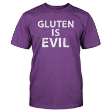 Load image into Gallery viewer, Gluten Is Evil - T Shirt - GLUTEN_IS_EVIL_-_Men_-_purple
