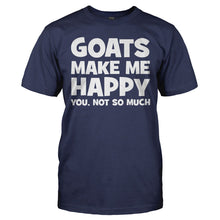 Load image into Gallery viewer, Goats Make Me Happy - T Shirt - GOATS_MAKE_ME_HAPPY_-_Men_-_navyblue