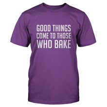 Load image into Gallery viewer, Good Things Come To Those Who Bake - T Shirt - GOOD_THINGS_COME_TO_THOSE_WHO_BAKE-_Men_-_Purple